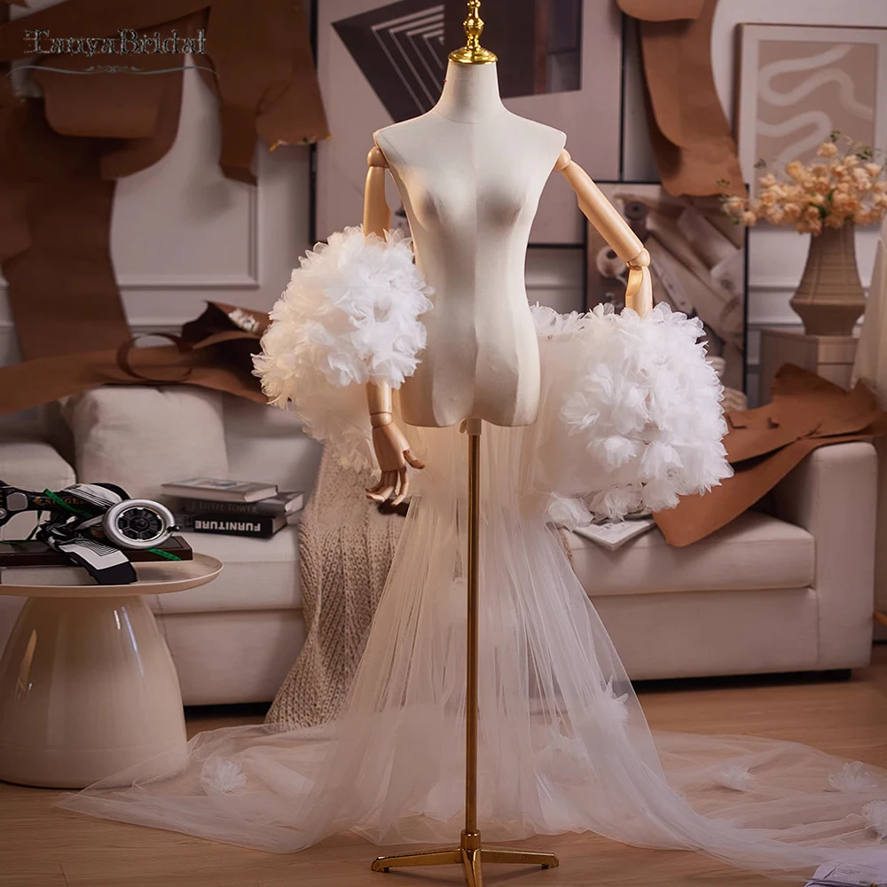 Little small 3D Flowers Wedding Cape ,Dreamlike Bridal Jacket With Train ,Evening coat Shawl DJ544
Little small 3D Flowers Wedding Cape ,Dreamlike Bridal Jacket With Train ,Evening coat Shawl DJ544