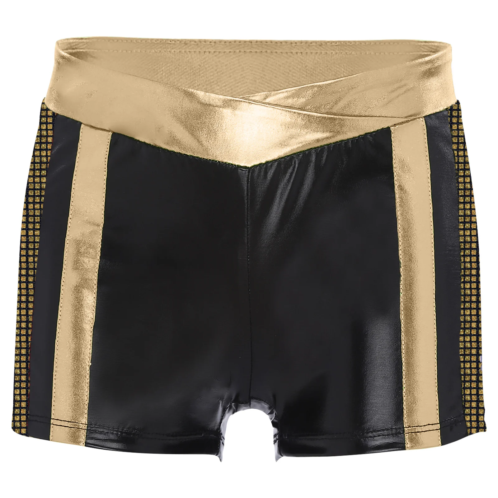 Kids Girls Dance Boxer Shorts V-Front Elastic Waistband Metallic Plaid Color Block Patchwork Shorts Jazz Dance Sports Gymnastics
Kids Girls Dance Boxer Shorts V-Front Elastic Waistband Metallic Plaid Color Block Patchwork Shorts Jazz Dance Sports Gymnastics