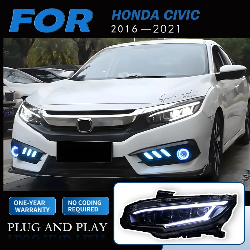 Фары для стайлинга автомобиля для Honda Civic, светодиодные фары 2016-2021, фары головного света, аксессуары для автомобиля
Фары для стайлинга автомобиля для Honda Civic, светодиодные фары 2016-2021, фары головного света, аксессуары для автомобиля