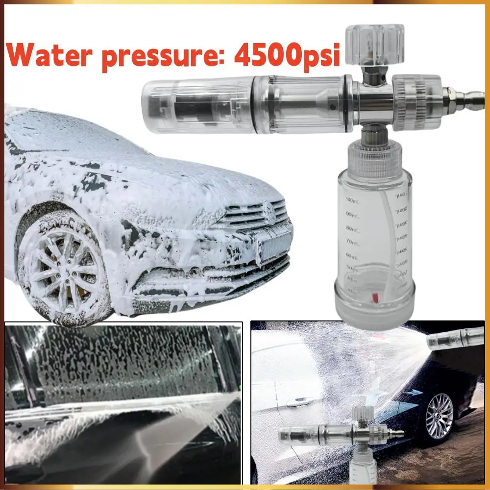 100ml Water Foam Pot with 1/4 Inch Quick Connector Soap Foam Spray Bottle Adjustable Pressure Washer Gun for Car Wash Foam Spray
100ml Water Foam Pot with 1/4 Inch Quick Connector Soap Foam Spray Bottle Adjustable Pressure Washer Gun for Car Wash Foam Spray