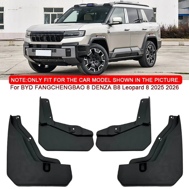 For BYD FANGCHENGBAO 8 DENZA B8 Leopard 8 2025 2026 Car Styling Car Mud Flaps Splash Guard Mudguards MudFlaps Front Rear Fender 
For BYD FANGCHENGBAO 8 DENZA B8 Leopard 8 2025 2026 Car Styling Car Mud Flaps Splash Guard Mudguards MudFlaps Front Rear Fender