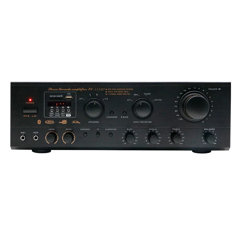 2025 hot sale AV-502BT 5.0 Channel 2000W High Power Home Amplifier
2025 hot sale AV-502BT 5.0 Channel 2000W High Power Home Amplifier