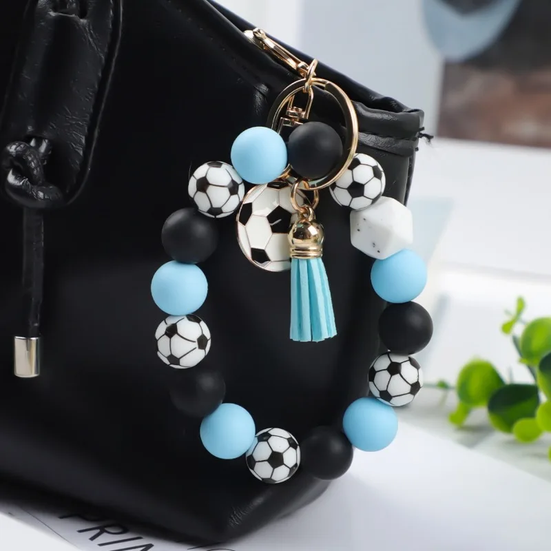 1PC Football Shaped Silicone Bead Bracelet Pendant Keychain Wallet Charm Soccer Souvenir Sports Themed Decorations
1PC Football Shaped Silicone Bead Bracelet Pendant Keychain Wallet Charm Soccer Souvenir Sports Themed Decorations