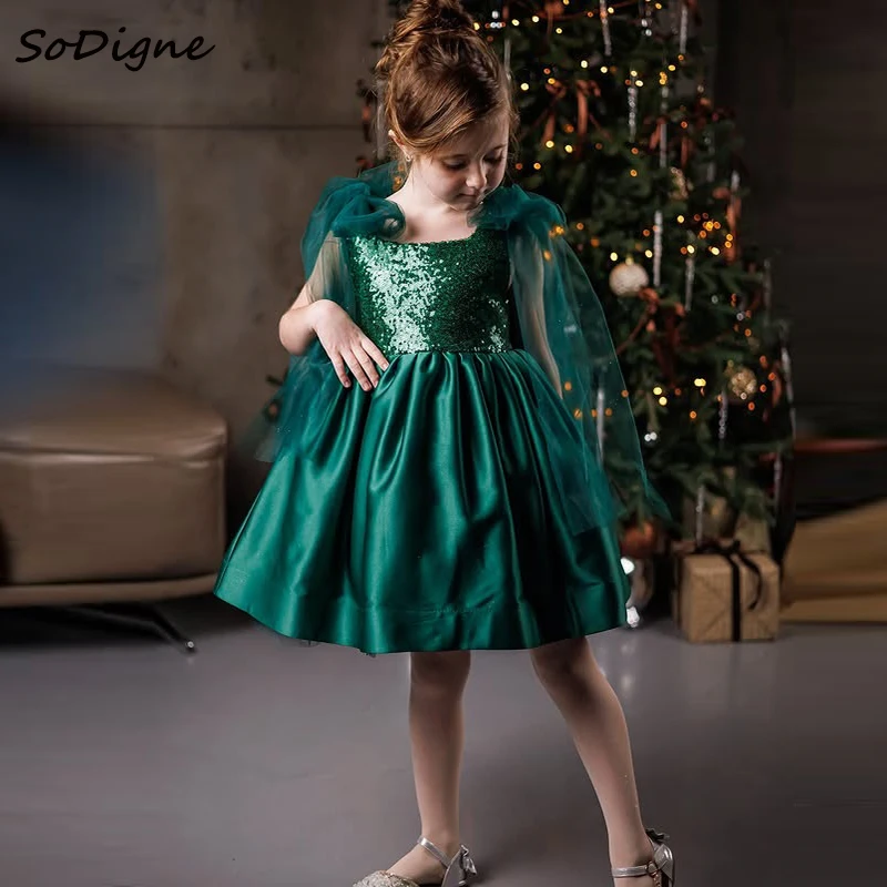 SoDigne A-line Short Glitter Flower Girl Dress Satin/Tulle Sleeveless Kid Gown Princess Girls Birthday Party Dresses Customized
SoDigne A-line Short Glitter Flower Girl Dress Satin/Tulle Sleeveless Kid Gown Princess Girls Birthday Party Dresses Customized