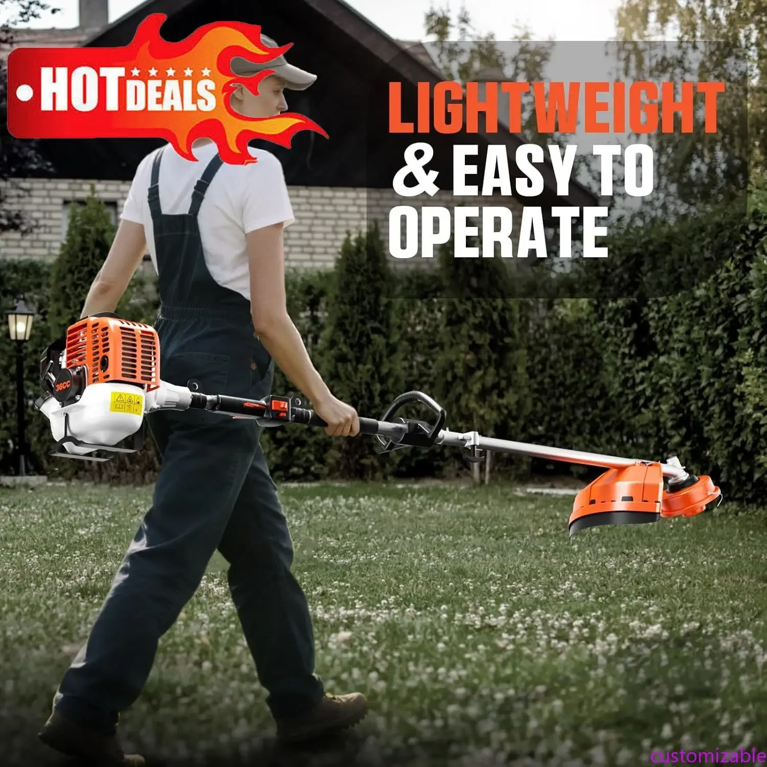 Customizable 2-Cycle Powerful Weed Eater,Commercial Grade Gas String Trimmer For Thick Weeds & Edging
Customizable 2-Cycle Powerful Weed Eater,Commercial Grade Gas String Trimmer For Thick Weeds & Edging