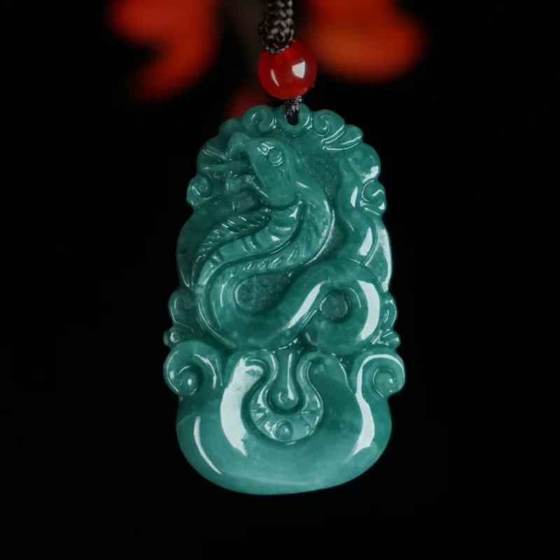 Natural Jade A-grade Handmade Carved Snake Pendant, Fashionable Boutique Jewelry, Men's and Women's Zodiac Necklace Gift
Natural Jade A-grade Handmade Carved Snake Pendant, Fashionable Boutique Jewelry, Men's and Women's Zodiac Necklace Gift