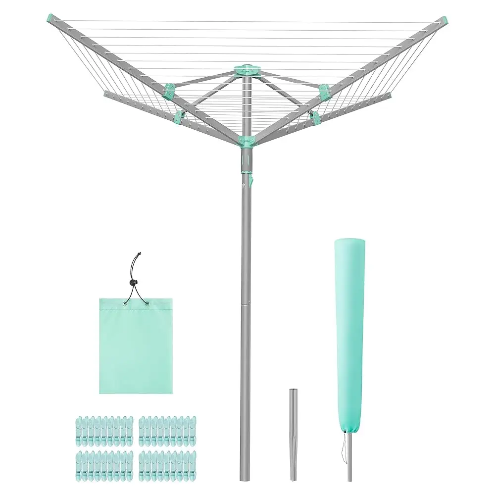 Free ShippingUmbrella Clothesline, Rotary Washing Line, Foldable Heavy-Duty Outdoor Clothes Drying Rack with Clips, Cover, Groun
Free ShippingUmbrella Clothesline, Rotary Washing Line, Foldable Heavy-Duty Outdoor Clothes Drying Rack with Clips, Cover, Groun