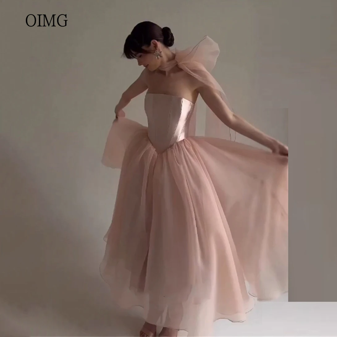 OIMG Flowy Pink Strapless A Line Prom Gowns Backless Party Gown Ankle Length Evening Dress платье на выпускной 2026 Customized
OIMG Flowy Pink Strapless A Line Prom Gowns Backless Party Gown Ankle Length Evening Dress платье на выпускной 2026 Customized