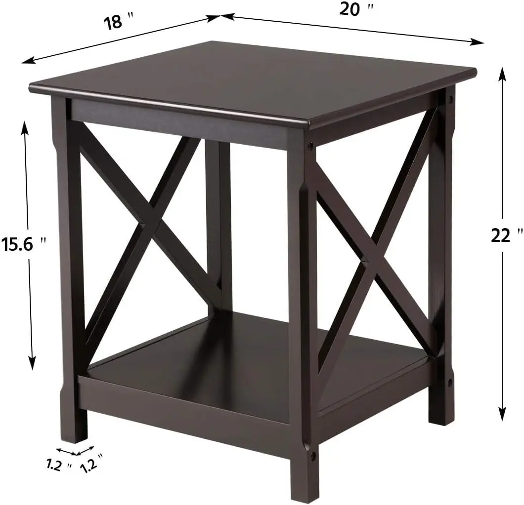 Yaheetech X Design End Table With 2-Tier Storage Shelf, Pine Wood Legs Simplistic Design Sturdy Sofa Side Table With Storage
Yaheetech X Design End Table With 2-Tier Storage Shelf, Pine Wood Legs Simplistic Design Sturdy Sofa Side Table With Storage