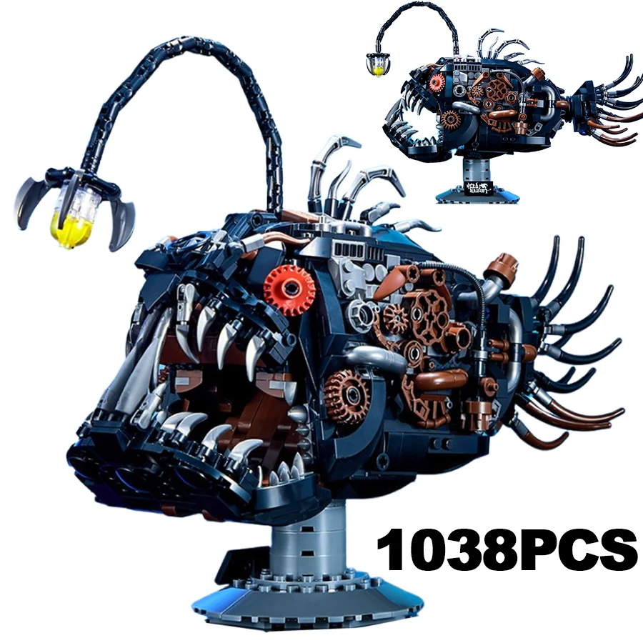 1038 шт. креативный механический фонарь, строительные блоки в виде рыбы, модель пиранаи со световой модель, сборная кирпичная игрушка для детей, подарок для взрослых
1038 шт. креативный механический фонарь, строительные блоки в виде рыбы, модель пиранаи со световой модель, сборная кирпичная игрушка для детей, подарок для взрослых