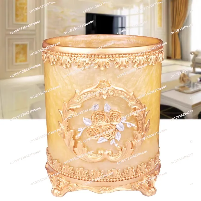 creative household living room trash can modern large luxury bathroom uncovered retro European and American storage buc
creative household living room trash can modern large luxury bathroom uncovered retro European and American storage buc