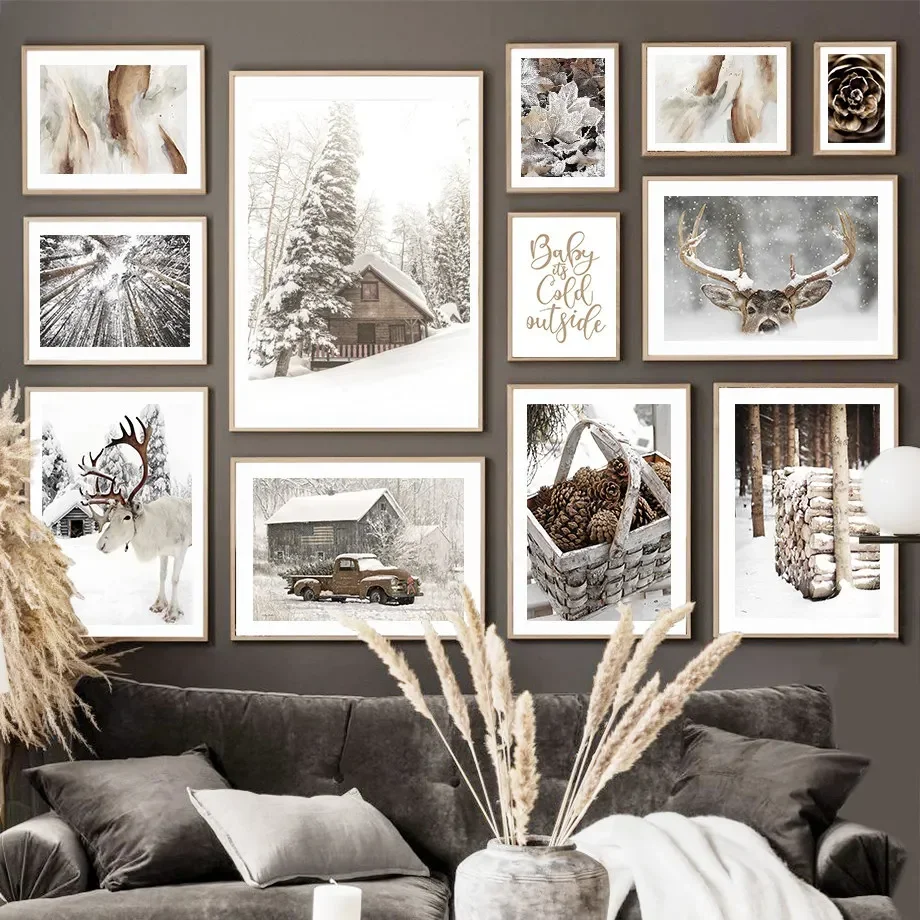 Wall Art Canvas Winter Snow House Pine Tree Leaf Reindeer Nordic Posters And Prints Wall Pictures For Living Room DecorPainting
Wall Art Canvas Winter Snow House Pine Tree Leaf Reindeer Nordic Posters And Prints Wall Pictures For Living Room DecorPainting