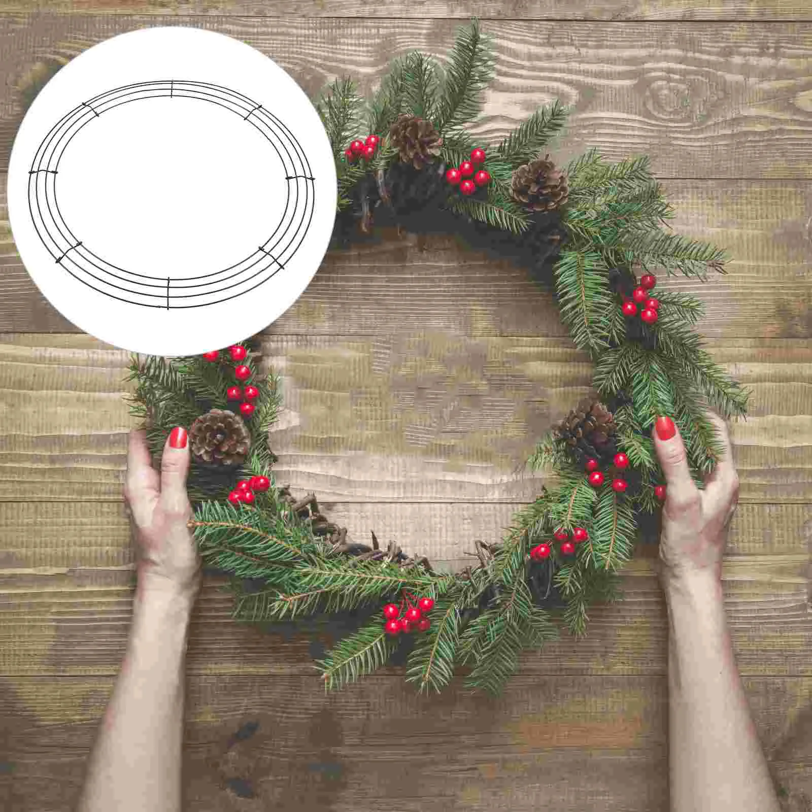 2 Pcs Garland Decoration Christmas Wire Wreath Decorations Iron Hoops Year Round
2 Pcs Garland Decoration Christmas Wire Wreath Decorations Iron Hoops Year Round