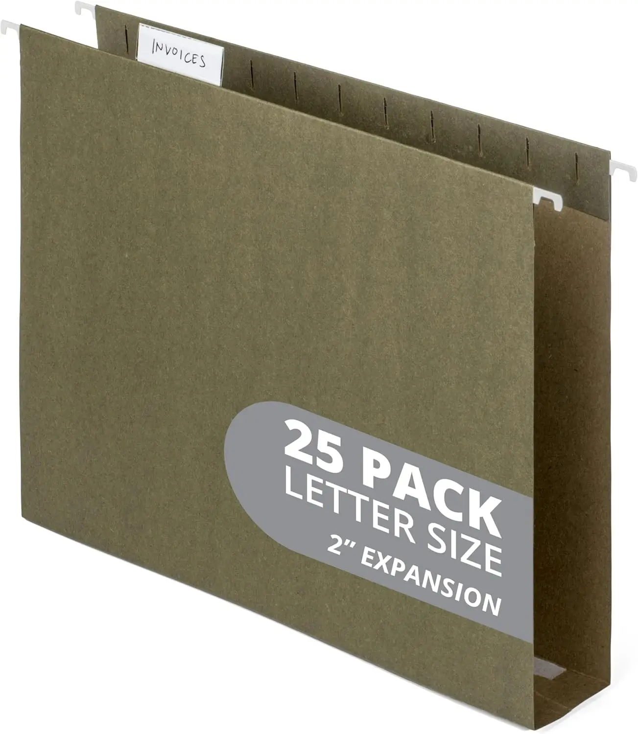 25 Pack Heavy Duty Expandable Hanging File Folders, Letter Size with 2 Inch Expansion for Bulky Files and Charts
25 Pack Heavy Duty Expandable Hanging File Folders, Letter Size with 2 Inch Expansion for Bulky Files and Charts