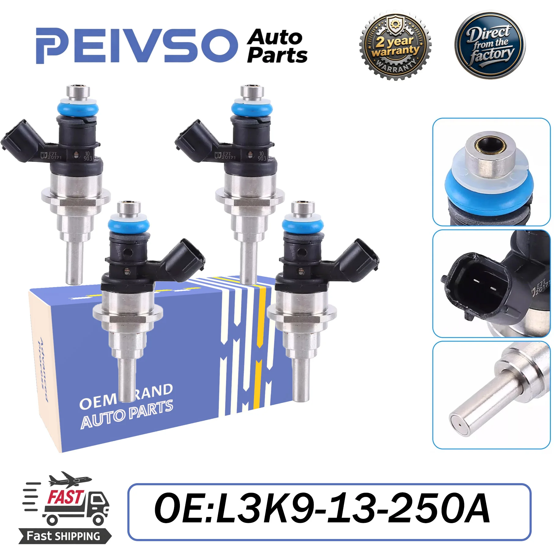 PEIVSO 4PCS Fuel Injector L3K9-13-250A For Mazda Speed 3 6 CX-7 Turbo 2.3L 2006-2013 L3K913250 4G2143 E7T20171 L3K913250A 4G2143
PEIVSO 4PCS Fuel Injector L3K9-13-250A For Mazda Speed 3 6 CX-7 Turbo 2.3L 2006-2013 L3K913250 4G2143 E7T20171 L3K913250A 4G2143