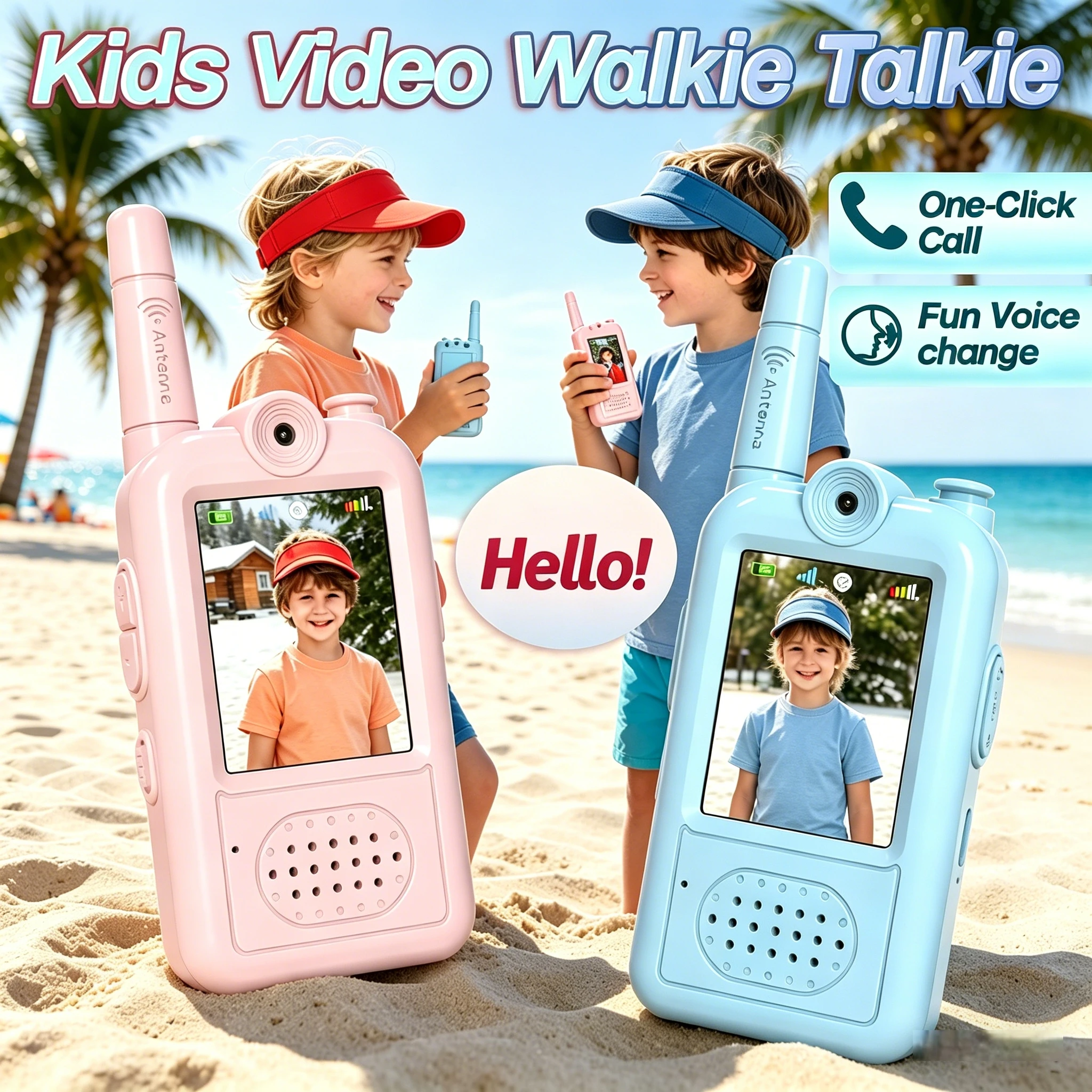 2PCS Airiton Kids Video Walkie Talkie Upgrade JK200 No Internet connection with Camera For Outdoor Children Summer Holiday
2PCS Airiton Kids Video Walkie Talkie Upgrade JK200 No Internet connection with Camera For Outdoor Children Summer Holiday