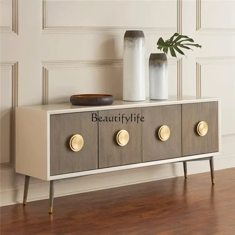 LXLiving room light luxury high TV cabinet post-modern simple solid wood furniture floor cabinet
LXLiving room light luxury high TV cabinet post-modern simple solid wood furniture floor cabinet