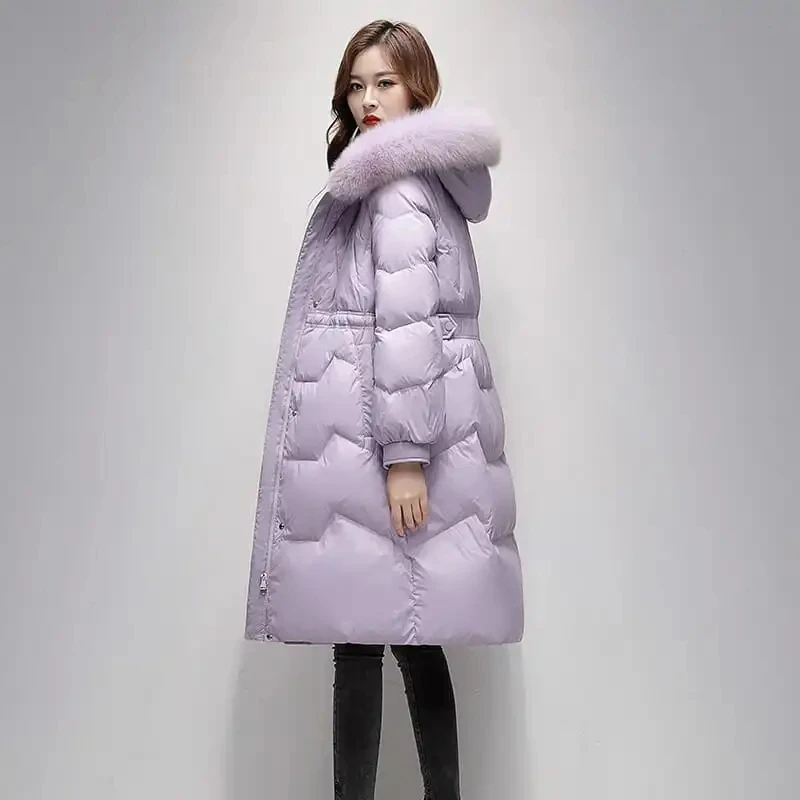 Down jacket Women 2022 Winter New Fur Collar Thick Fashion Casual White Duck Down Coat Female Hooded Long Slim Warm Parkas
Down jacket Women 2022 Winter New Fur Collar Thick Fashion Casual White Duck Down Coat Female Hooded Long Slim Warm Parkas