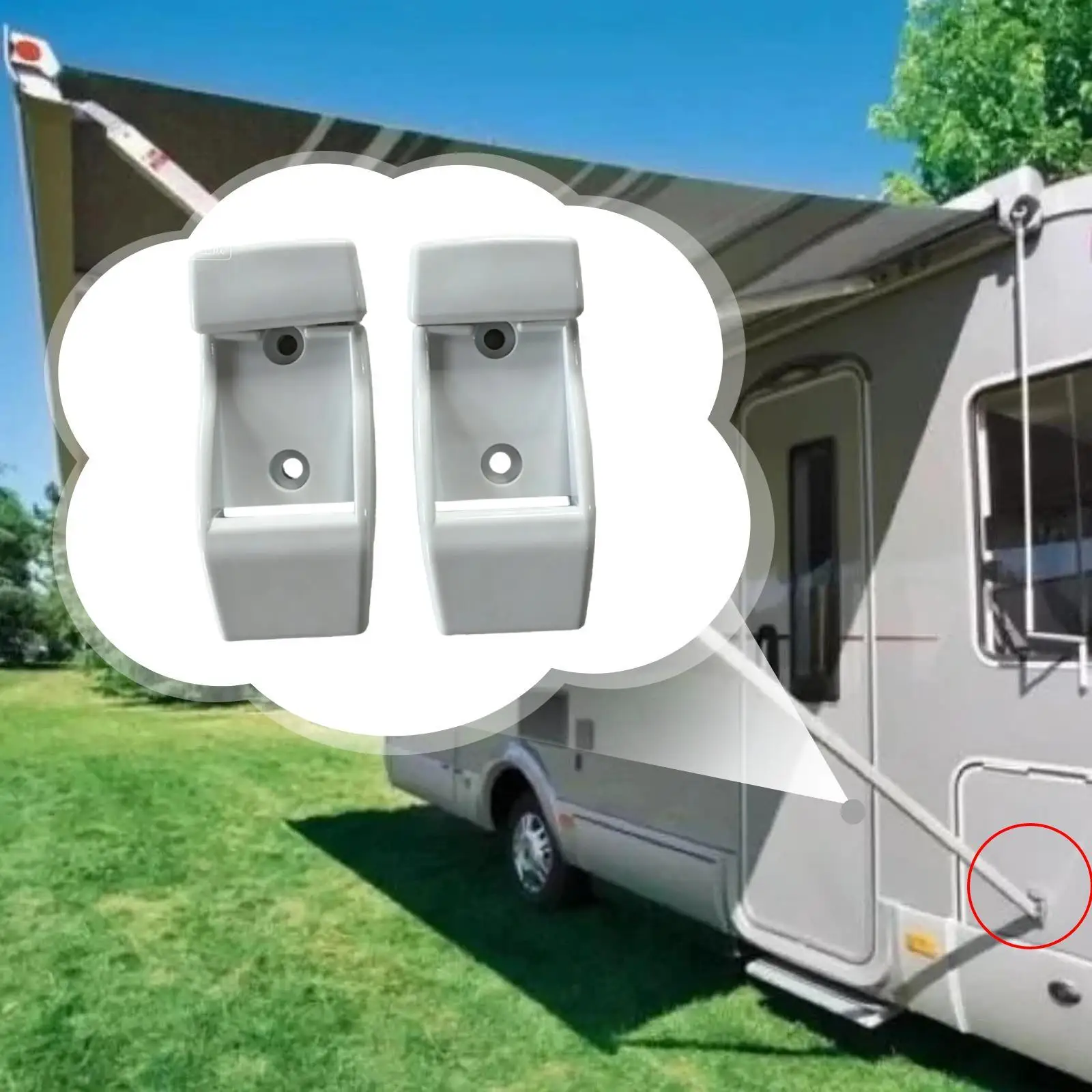 2 Pieces RV Awning Support Rod Fixing Bracket Practical Spare Parts Portable Durability Premium Sturdy Accessories Replacement
2 Pieces RV Awning Support Rod Fixing Bracket Practical Spare Parts Portable Durability Premium Sturdy Accessories Replacement