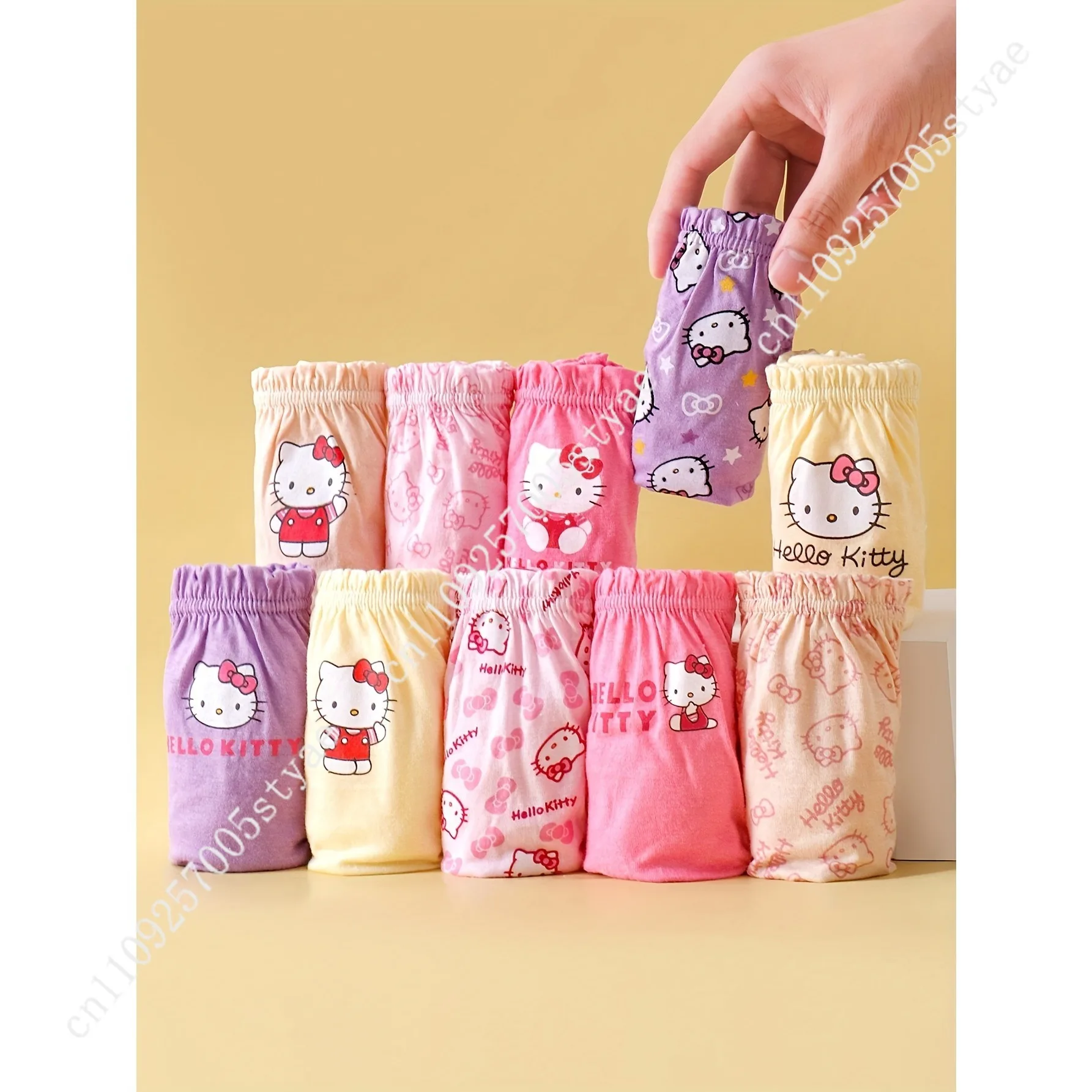 10pcs Girls' Hello Kitty Underwear Sanrio Cute Triangle Briefs with Ruffled Edges Mid-Rise Soft Comfortable Kids Panties
10pcs Girls' Hello Kitty Underwear Sanrio Cute Triangle Briefs with Ruffled Edges Mid-Rise Soft Comfortable Kids Panties