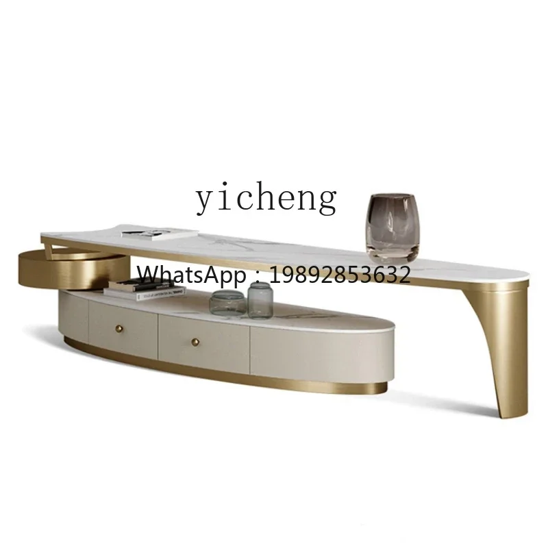 DF coffee table combination floor cabinet with drawers rock slab telescopic TV cabinet
DF coffee table combination floor cabinet with drawers rock slab telescopic TV cabinet