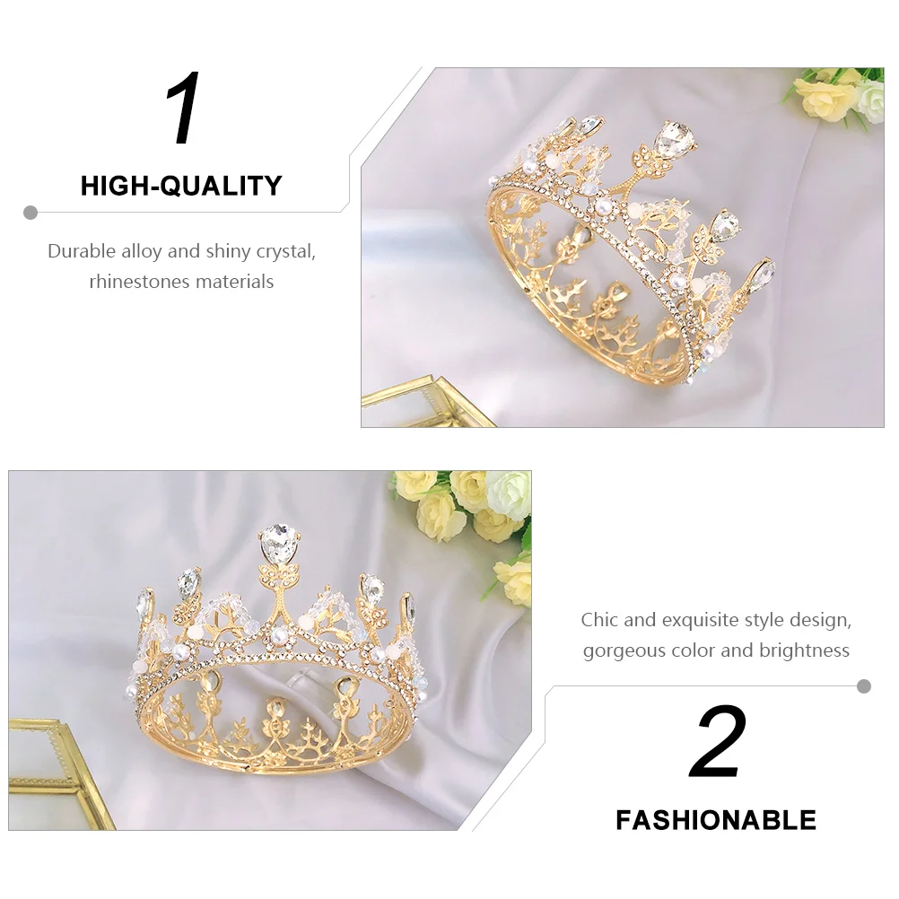 Gold Trim Children Crown Girls Accessories Birthday Party Crowns Golden Crystal Shiny Elegant Alloy Rhinestones Chic Occasions
Gold Trim Children Crown Girls Accessories Birthday Party Crowns Golden Crystal Shiny Elegant Alloy Rhinestones Chic Occasions
