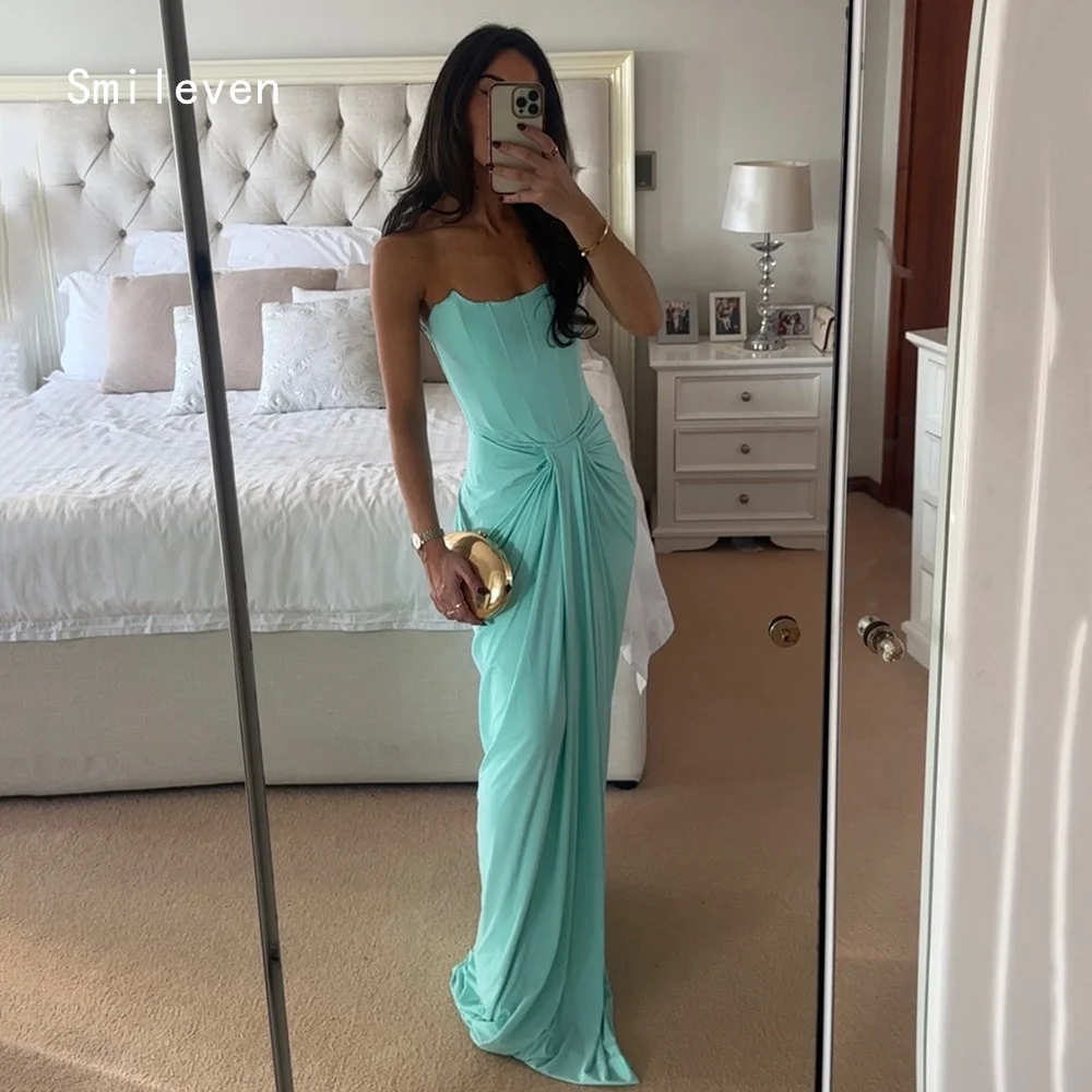 Smileven Luxury Mermaid Prom Dress Simple Corset Party Gowns Sleeveless Pleat Formal Occassion Dress Customized 2026
Smileven Luxury Mermaid Prom Dress Simple Corset Party Gowns Sleeveless Pleat Formal Occassion Dress Customized 2026