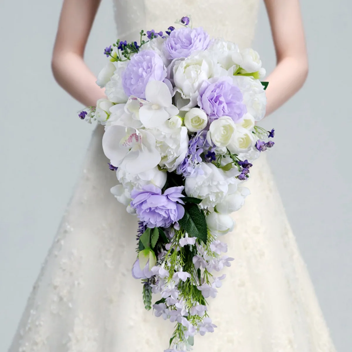 Bride Bouquets for Wedding, Waterdrop Waterfall Bridal Artificial Flowers Bouquet Cascading Bouquet for Wedding Ceremony 
Bride Bouquets for Wedding, Waterdrop Waterfall Bridal Artificial Flowers Bouquet Cascading Bouquet for Wedding Ceremony