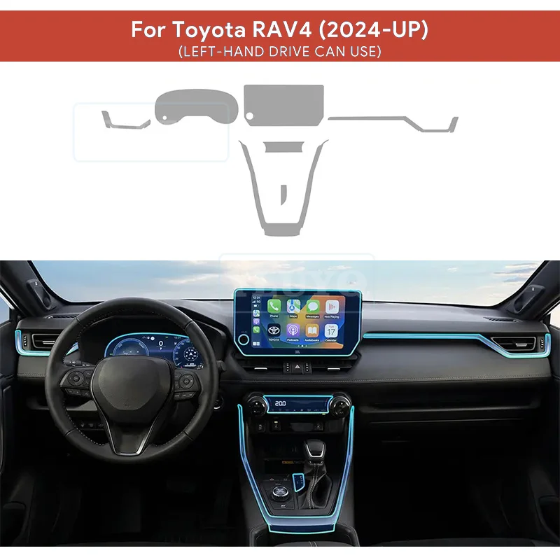 For TOYOTA RAV4 2024 2025 Car Interior Center Console Transparent TPU Protective Film Anti-scratch Repair Film Accessories Refit
For TOYOTA RAV4 2024 2025 Car Interior Center Console Transparent TPU Protective Film Anti-scratch Repair Film Accessories Refit