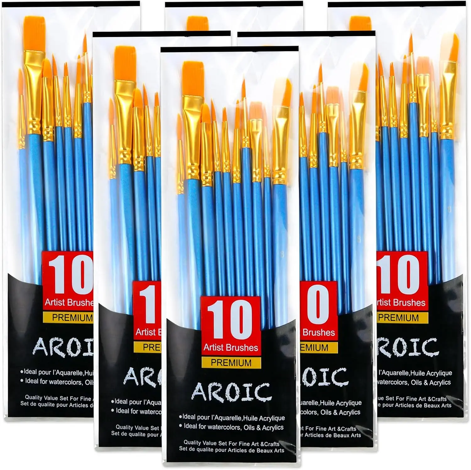 60-Piece Acrylic Paint Brush Set for Oil & Watercolor - Professional Artist Brushes with Wooden Handles, Nylon Hair - Art Supplies for Adults, Kids & Beginners
60-Piece Acrylic Paint Brush Set for Oil & Watercolor - Professional Artist Brushes with Wooden Handles, Nylon Hair - Art Supplies for Adults, Kids & Beginners
