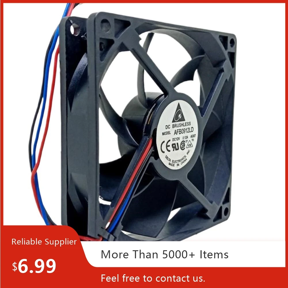 92mm Fan for Delta AFB0912LD 90mm 12V Dual Ball Bearing Fan, 41CFM, 28.5dBA, 3P Connector for CPU, Chassis Power Supply Cooling
92mm Fan for Delta AFB0912LD 90mm 12V Dual Ball Bearing Fan, 41CFM, 28.5dBA, 3P Connector for CPU, Chassis Power Supply Cooling