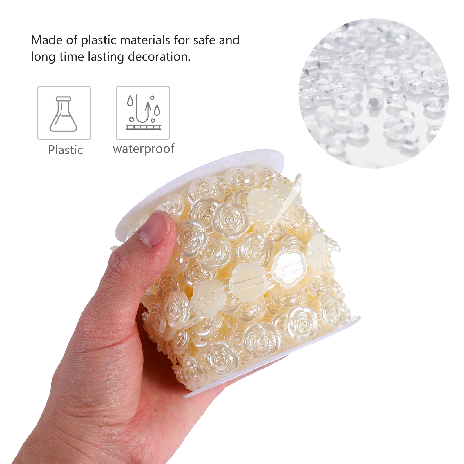 1 Roll Plastic Rose Embellishments Diy Sewing Craft Wedding Beaded Trim For Headbands Shoes Clothes Bags Applique Chain
1 Roll Plastic Rose Embellishments Diy Sewing Craft Wedding Beaded Trim For Headbands Shoes Clothes Bags Applique Chain