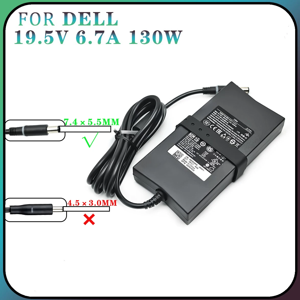 19.5V 6.7A 130W AC Adapter Laptop Charger For Dell Lnspiron 15 5576 5577 7557 7559 7566 7567 17R N7110 XPS Gen 2 PA-4E P60F002
19.5V 6.7A 130W AC Adapter Laptop Charger For Dell Lnspiron 15 5576 5577 7557 7559 7566 7567 17R N7110 XPS Gen 2 PA-4E P60F002