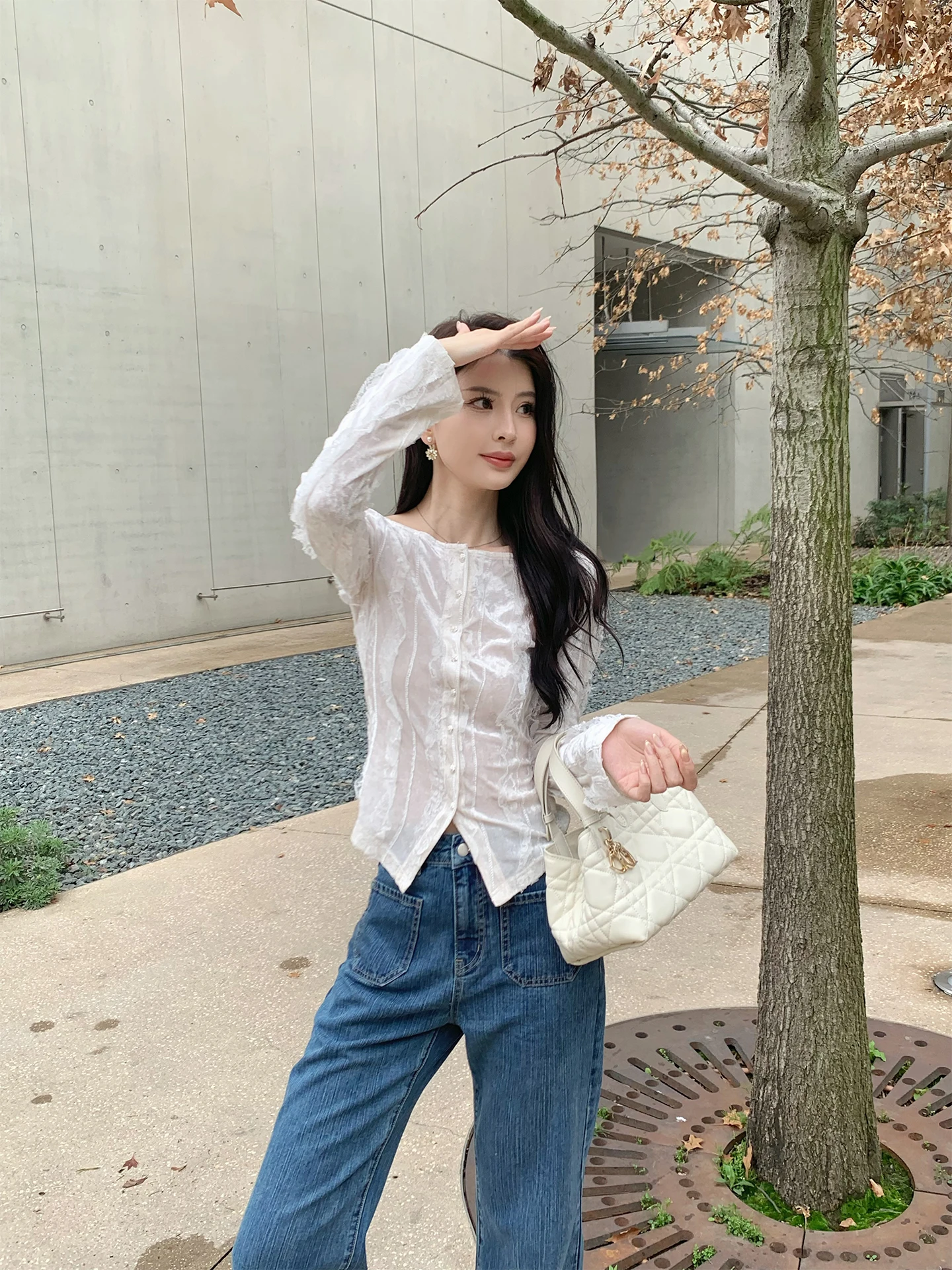 Kun Heavyweight Lace Shirt Women's Fashionable Long Sleeve One-Shoulder Casual Style Elastic Fiber Polyester Ammonia Spring N...
Kun Heavyweight Lace Shirt Women's Fashionable Long Sleeve One-Shoulder Casual Style Elastic Fiber Polyester Ammonia Spring N...