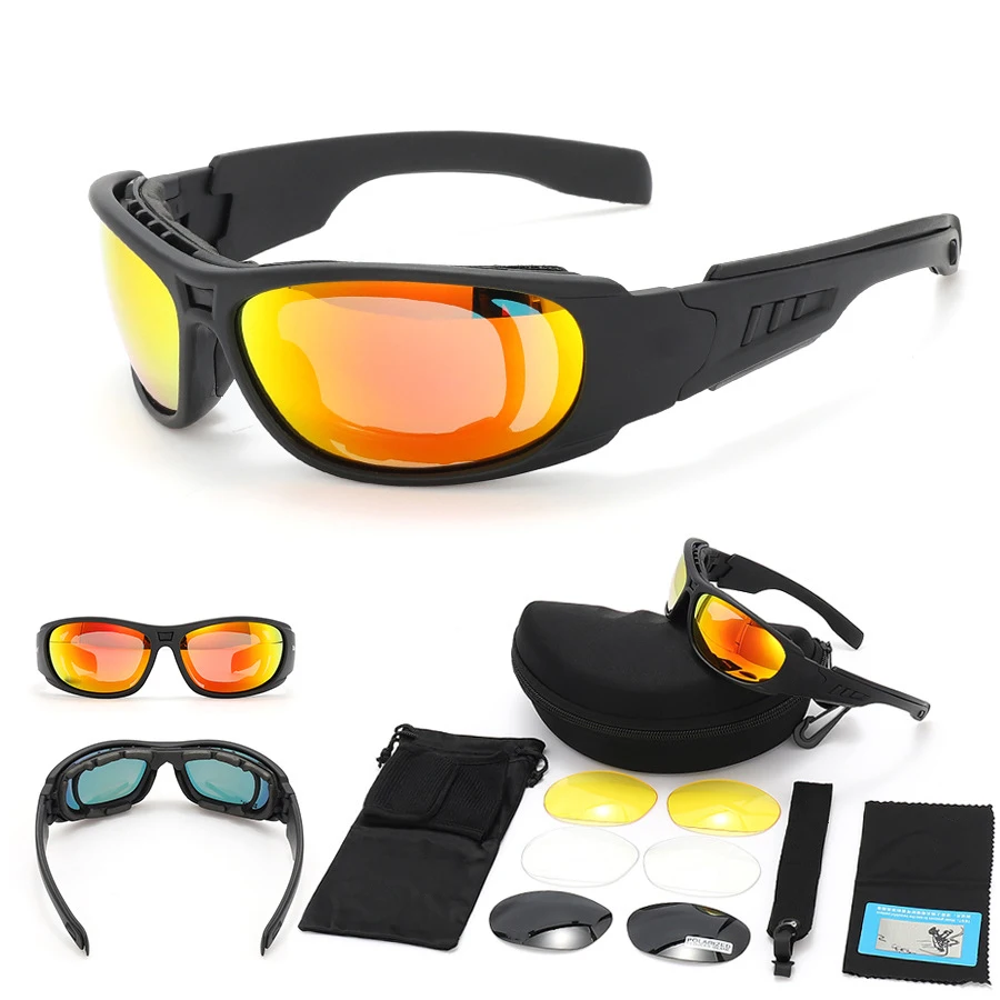 Hunting Air Gun Shooting Glasses Polarized Protective Glasses for Outdoor Cycling Comes with 4 Different Lens Sets
Hunting Air Gun Shooting Glasses Polarized Protective Glasses for Outdoor Cycling Comes with 4 Different Lens Sets