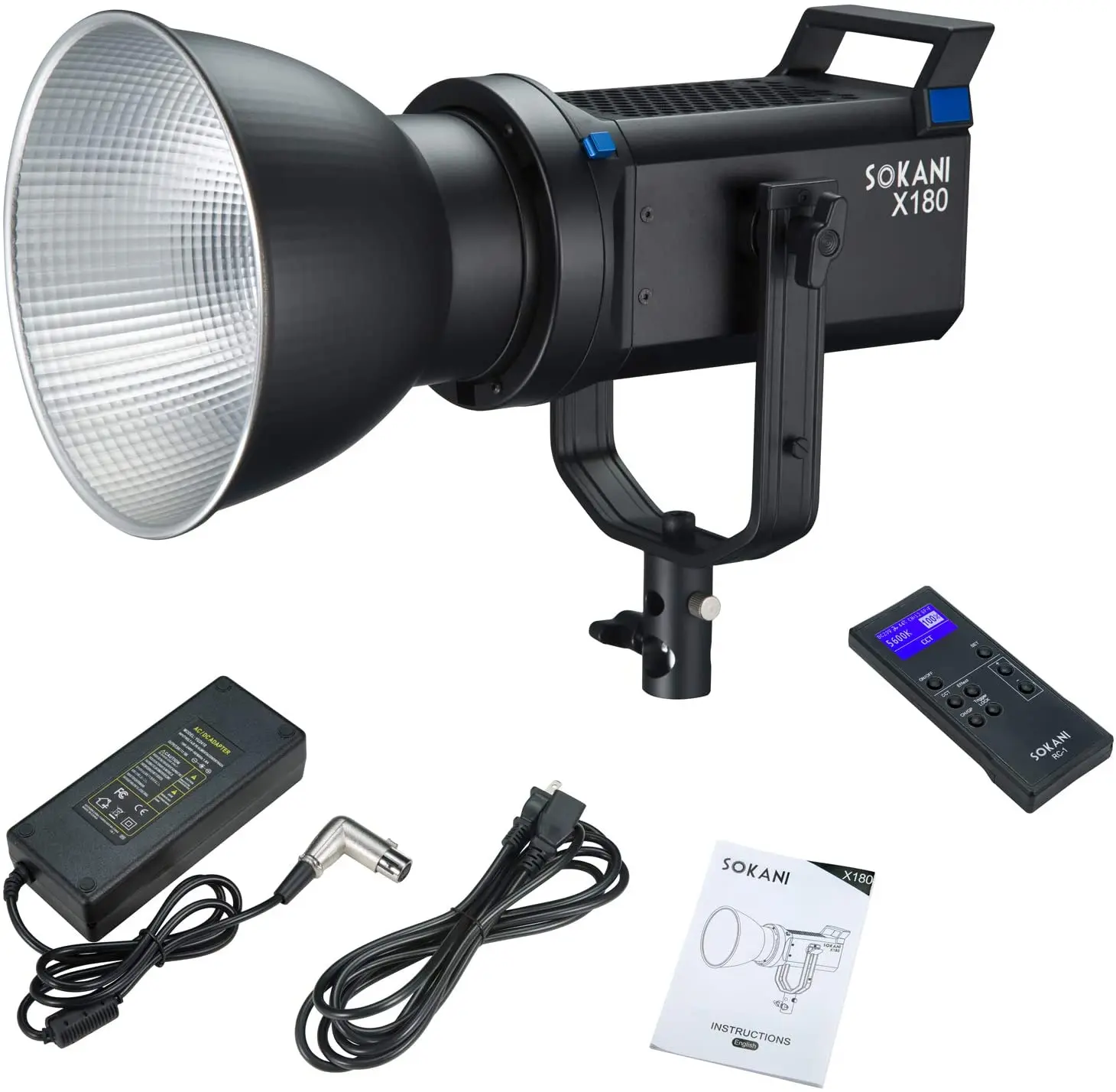 Sokani X180 180W LED Video Light 5600K Daylight Outdoor Photography lights with Bowens Mount 2.4G Remote Controller
Sokani X180 180W LED Video Light 5600K Daylight Outdoor Photography lights with Bowens Mount 2.4G Remote Controller