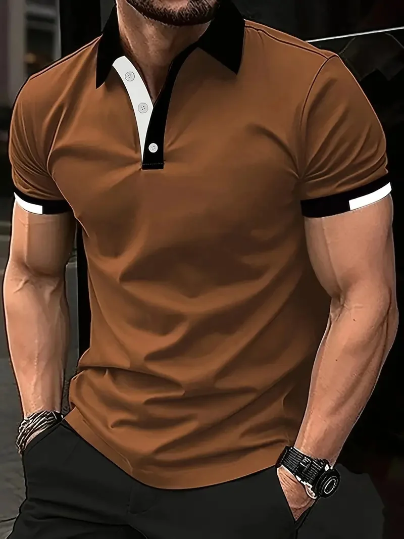 Versatile Lapel Button 3d Printing Leisure And Entertainment Summer New Short Sleeved Polo Shirt Muscular Men's Work Clothes
Versatile Lapel Button 3d Printing Leisure And Entertainment Summer New Short Sleeved Polo Shirt Muscular Men's Work Clothes