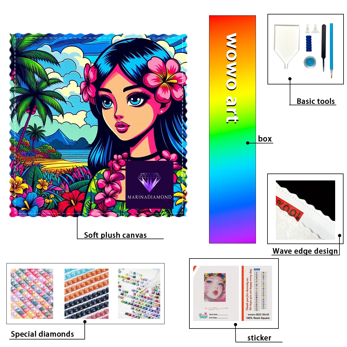 【MARINA Diamond Art】La chica con flores Crystal AB Rhinestone FD Rhinestone Perfect Resin Diamond
【MARINA Diamond Art】La chica con flores Crystal AB Rhinestone FD Rhinestone Perfect Resin Diamond