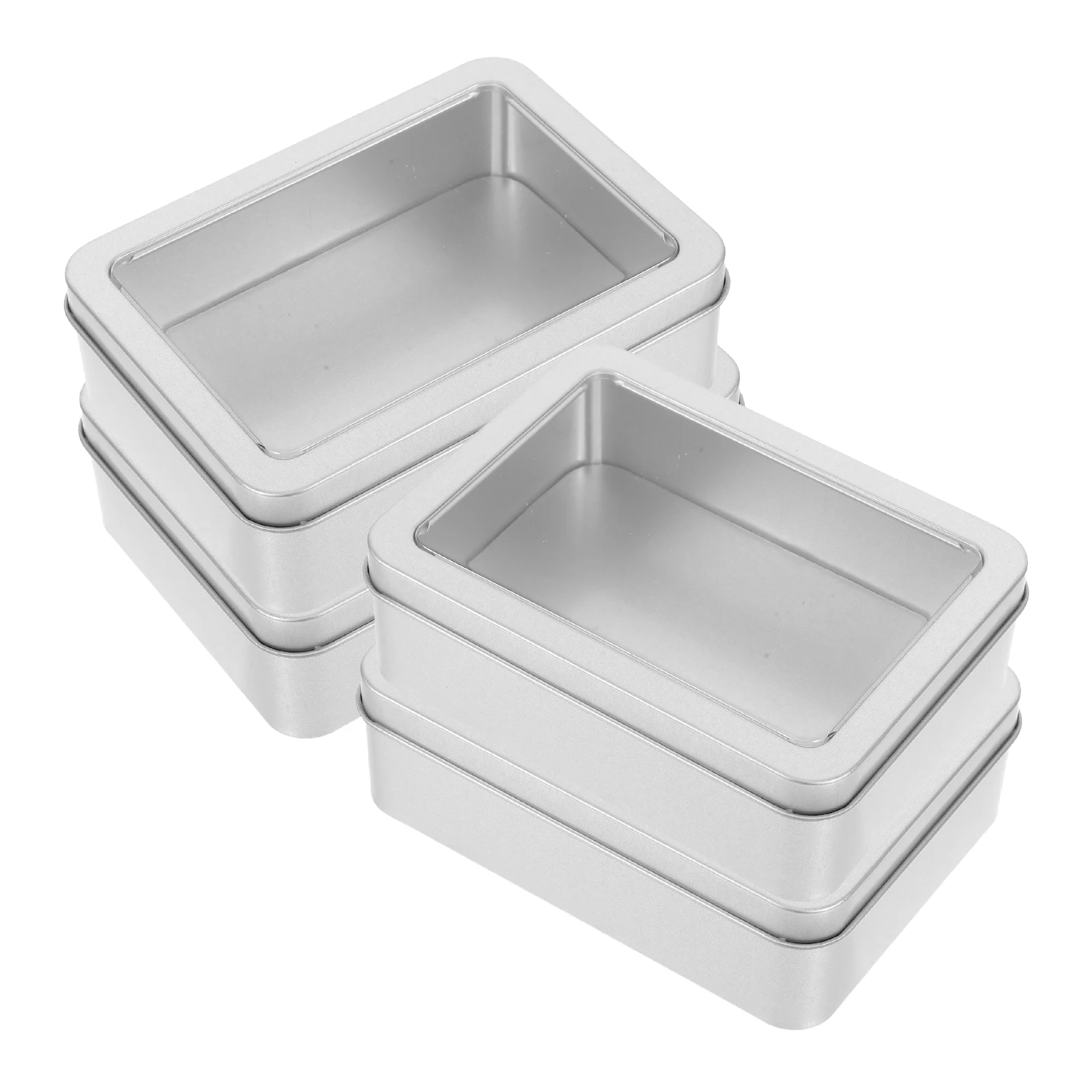 4Pcs Rectangular Tin Containers Clear Lid Decorative Tins Case Sturdy Material Longevity Cookies Candies Small Items
4Pcs Rectangular Tin Containers Clear Lid Decorative Tins Case Sturdy Material Longevity Cookies Candies Small Items