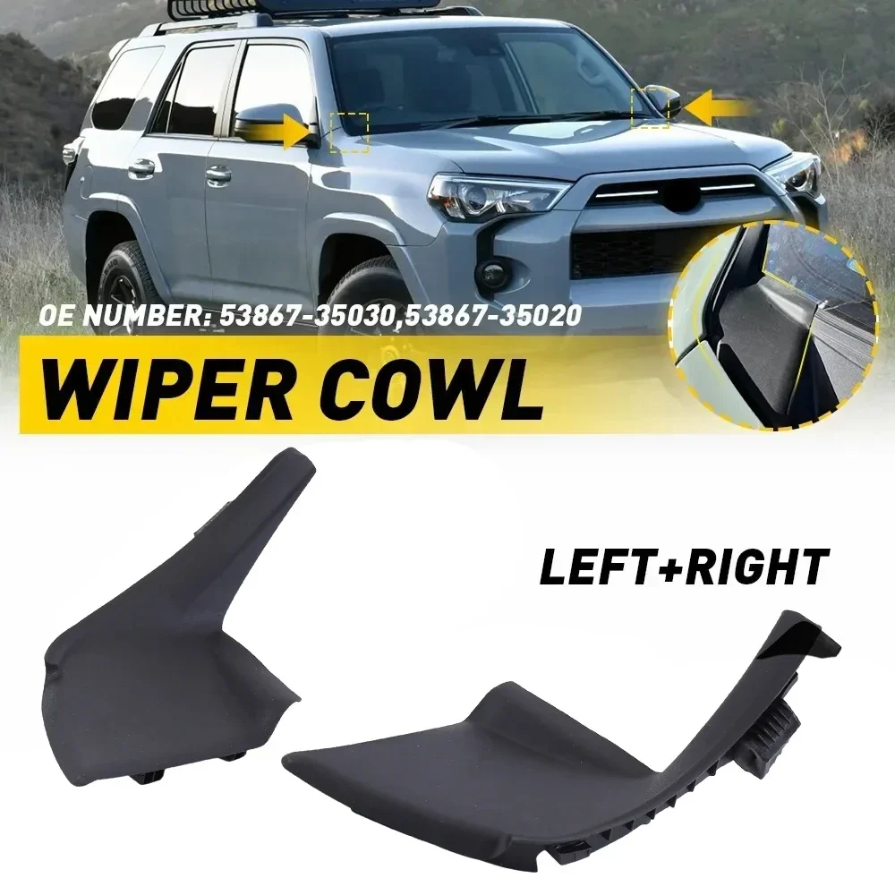 2Pcs Front Windshield Wiper Side Cowl Extension Cover Trim Panel Compatible for 4RUNNER 2010-2023 53867-35020 53866-35030
2Pcs Front Windshield Wiper Side Cowl Extension Cover Trim Panel Compatible for 4RUNNER 2010-2023 53867-35020 53866-35030