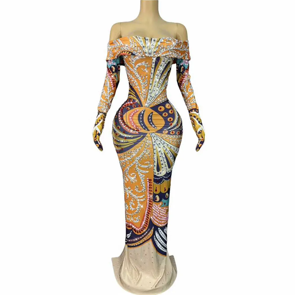 Сексуальный узор, блестящие стразы, перчатки с открытыми плечами, платье, вечернее платье для дня рождения, красная ковровая дорожка, сценический наряд
Сексуальный узор, блестящие стразы, перчатки с открытыми плечами, платье, вечернее платье для дня рождения, красная ковровая дорожка, сценический наряд