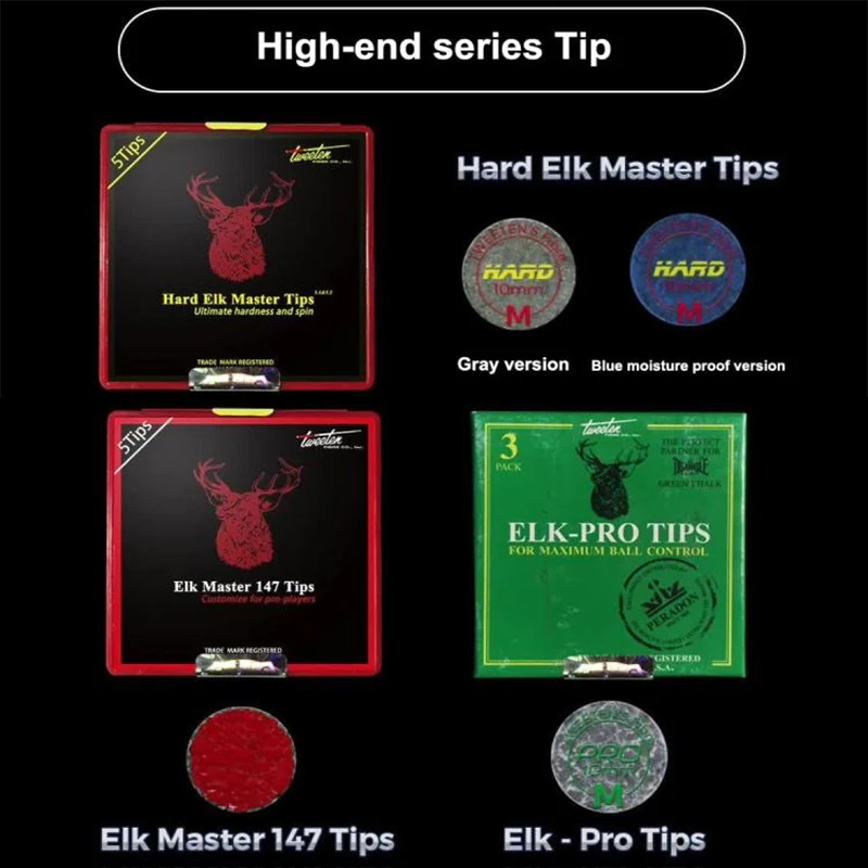 Ronnie O'Sullivan Hard ELK Tips Professional Pool Cue Tips Billiards Accessories Several Options Moistureproof Optimal Tips
Ronnie O'Sullivan Hard ELK Tips Professional Pool Cue Tips Billiards Accessories Several Options Moistureproof Optimal Tips