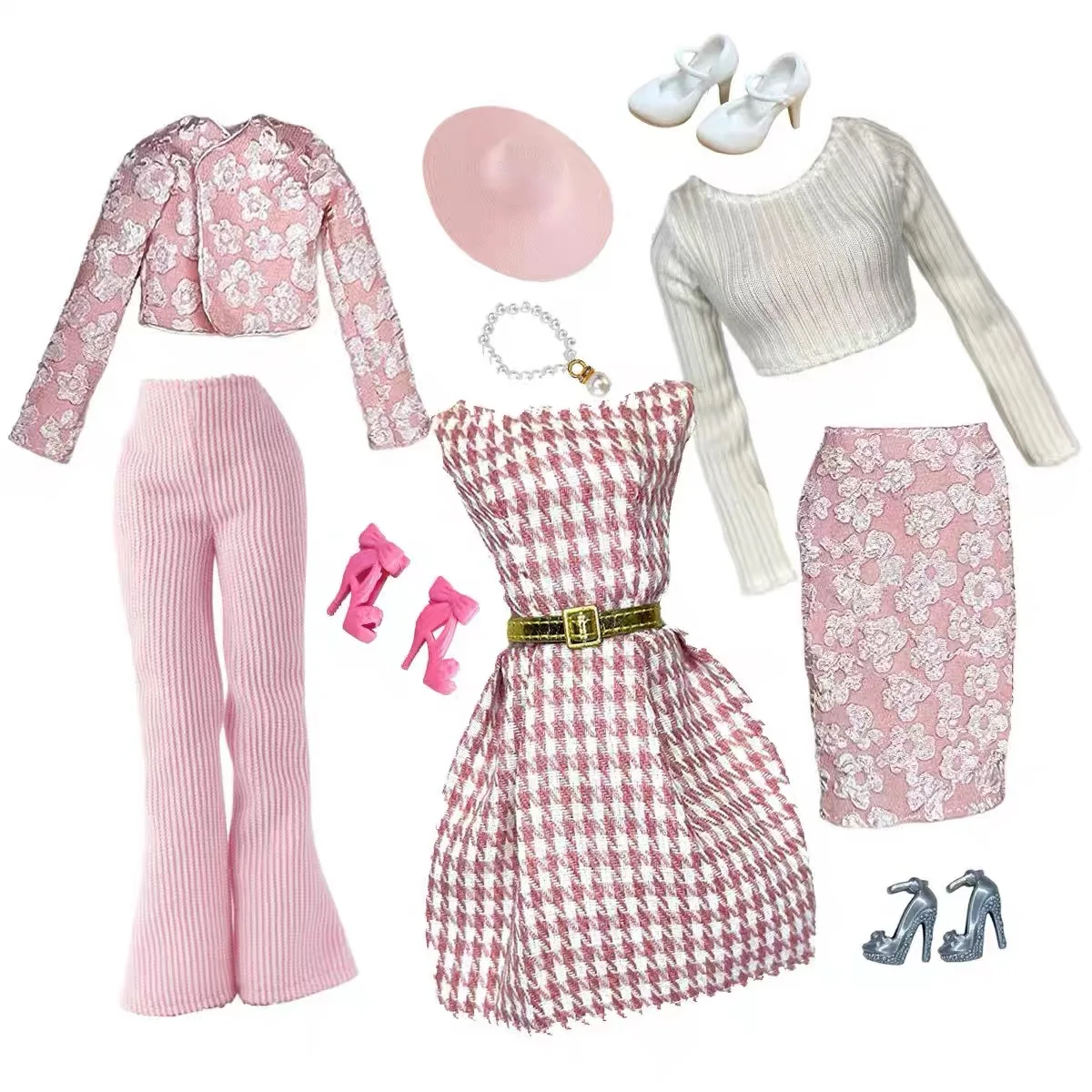 Luxury Fashion Pink Princess Sweet Dress Series Handbag+Shoe Set For 1/6 FR Babi Supermodel Doll Dress Up 30cm Doll Clothes Part
Luxury Fashion Pink Princess Sweet Dress Series Handbag+Shoe Set For 1/6 FR Babi Supermodel Doll Dress Up 30cm Doll Clothes Part