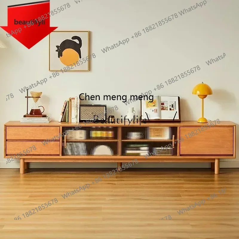 New style All solid wood TV cabinet white oak cherry wood coffee table combination living room Japanese log color floor cabinet
New style All solid wood TV cabinet white oak cherry wood coffee table combination living room Japanese log color floor cabinet
