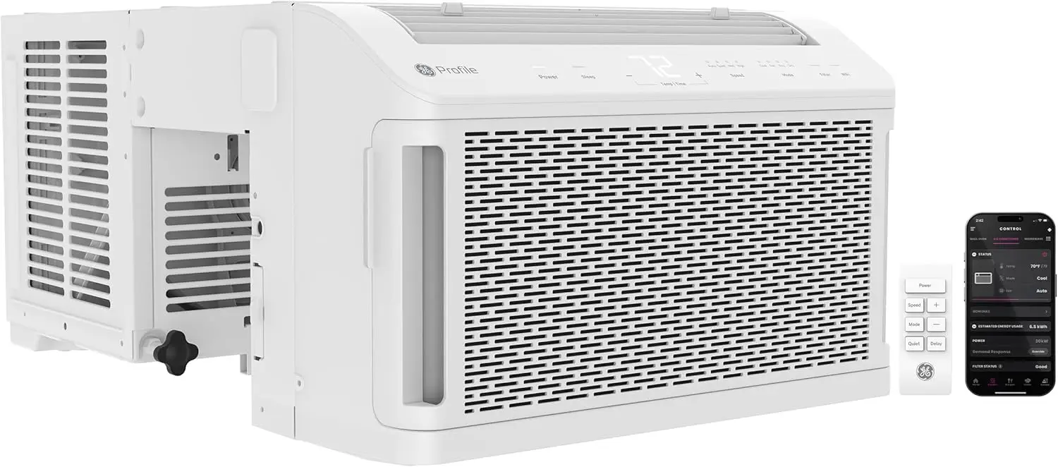 GE ClearView Inverter Window Air Conditioner Unit 10 300 BTU U Shaped Adjustable Depth Energy Efficient Cooling up to 450 sq
GE ClearView Inverter Window Air Conditioner Unit 10 300 BTU U Shaped Adjustable Depth Energy Efficient Cooling up to 450 sq
