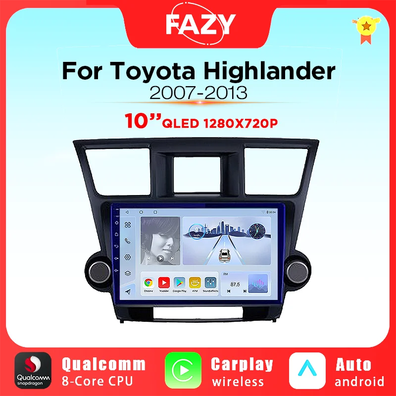 Android 12 Car Radio For Toyota Highlander 2 XU40 2007-2013 CarPlay QLED Screen Multimedia Player Navigation GPS Auto Stereo DSP
Android 12 Car Radio For Toyota Highlander 2 XU40 2007-2013 CarPlay QLED Screen Multimedia Player Navigation GPS Auto Stereo DSP