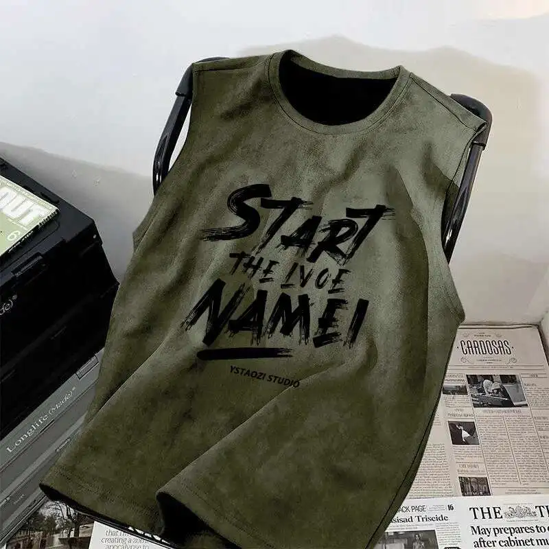 Chamois Vintage Old Washed Vintage Batik Loose Men's Rock Sleeveless Tank Top T-Shirt
Chamois Vintage Old Washed Vintage Batik Loose Men's Rock Sleeveless Tank Top T-Shirt