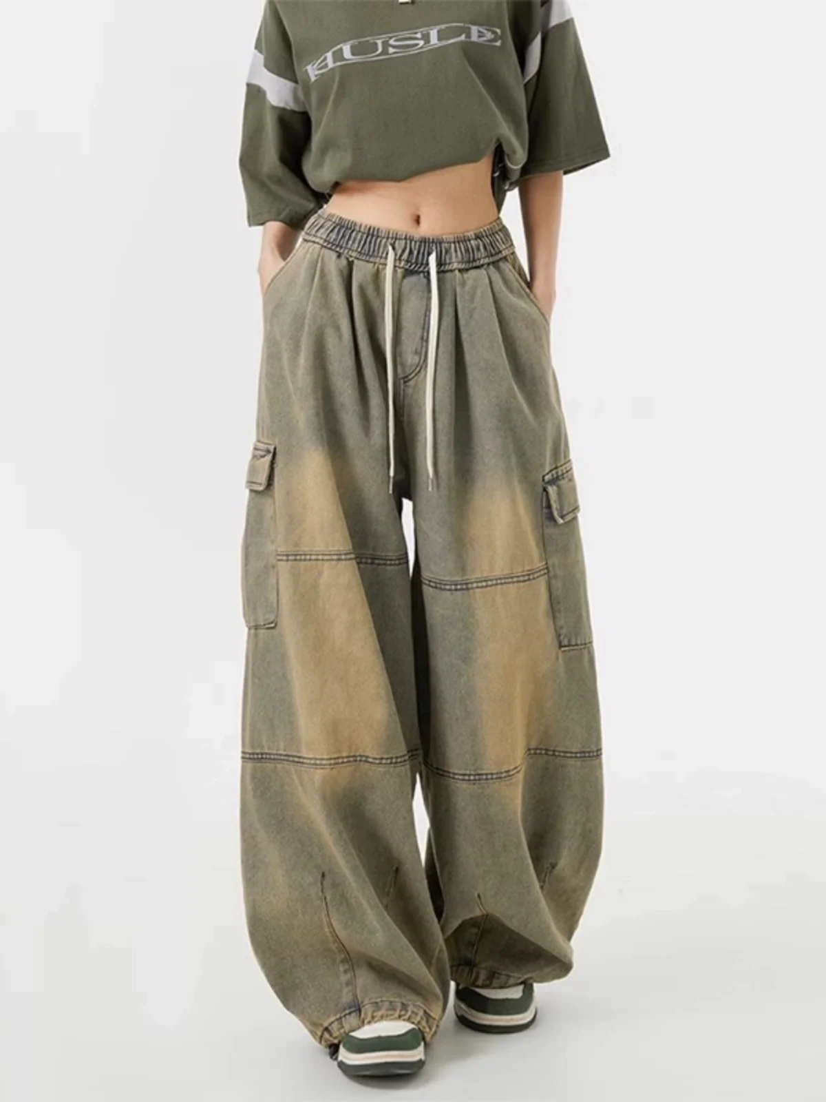 American High Street Men's Oversize Loose Jeans Spring Autumn New Sle Mud Dye Multi ket Workwear Straight Leg Pants
American High Street Men's Oversize Loose Jeans Spring Autumn New Sle Mud Dye Multi ket Workwear Straight Leg Pants