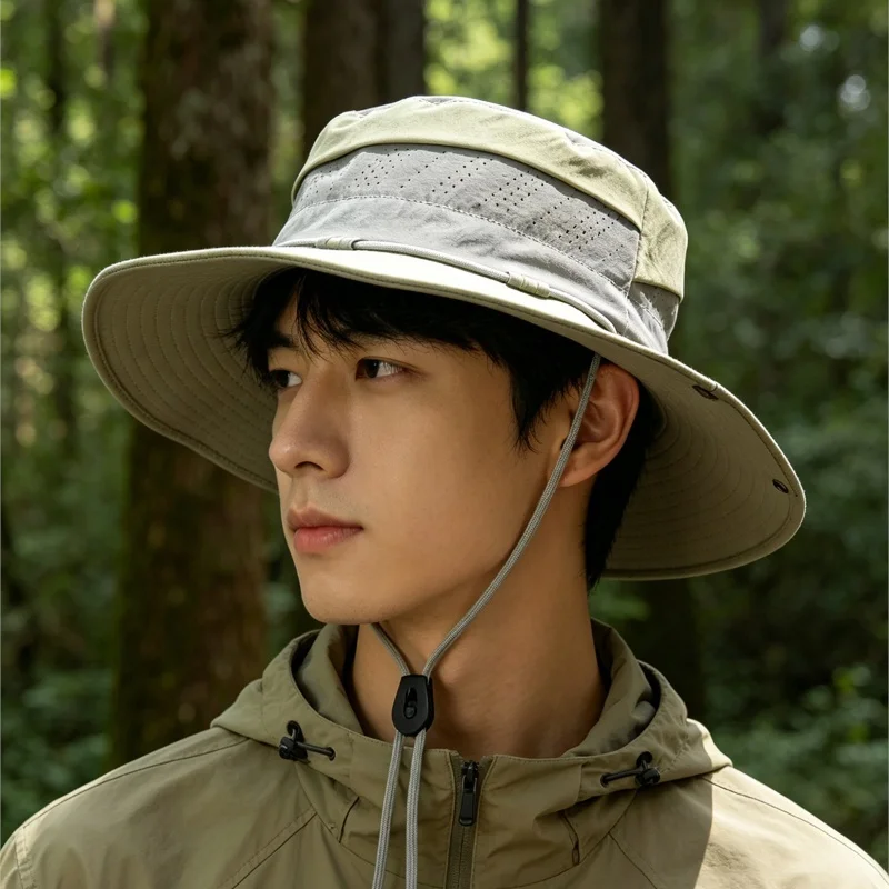 Women's Color-Block Fisherman Hat Summer Thin Design Outdoor Travel Sun Protection Large Brim Hiking Sunshade Cap
Women's Color-Block Fisherman Hat Summer Thin Design Outdoor Travel Sun Protection Large Brim Hiking Sunshade Cap