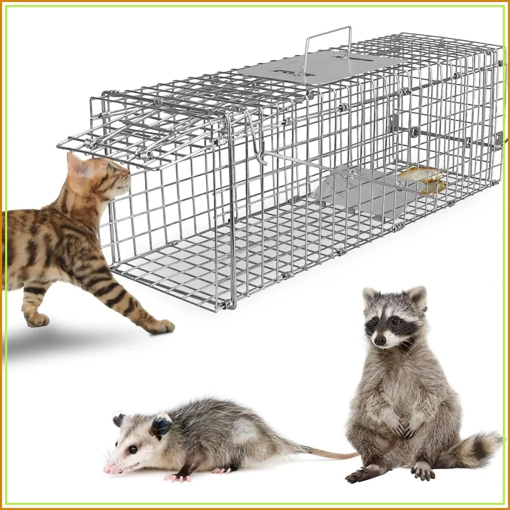 Heavy-Duty Humane Live Rat Trap Cage – Galvanized Iron, Safe Capture for Rats, Mice, Squirrels & Raccoons – 23.3" x 7.24" x 7.72"
Heavy-Duty Humane Live Rat Trap Cage – Galvanized Iron, Safe Capture for Rats, Mice, Squirrels & Raccoons – 23.3" x 7.24" x 7.72"